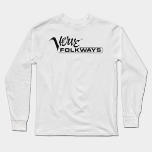 White Verve Records 1956 Folkways Long Sleeve T-Shirt